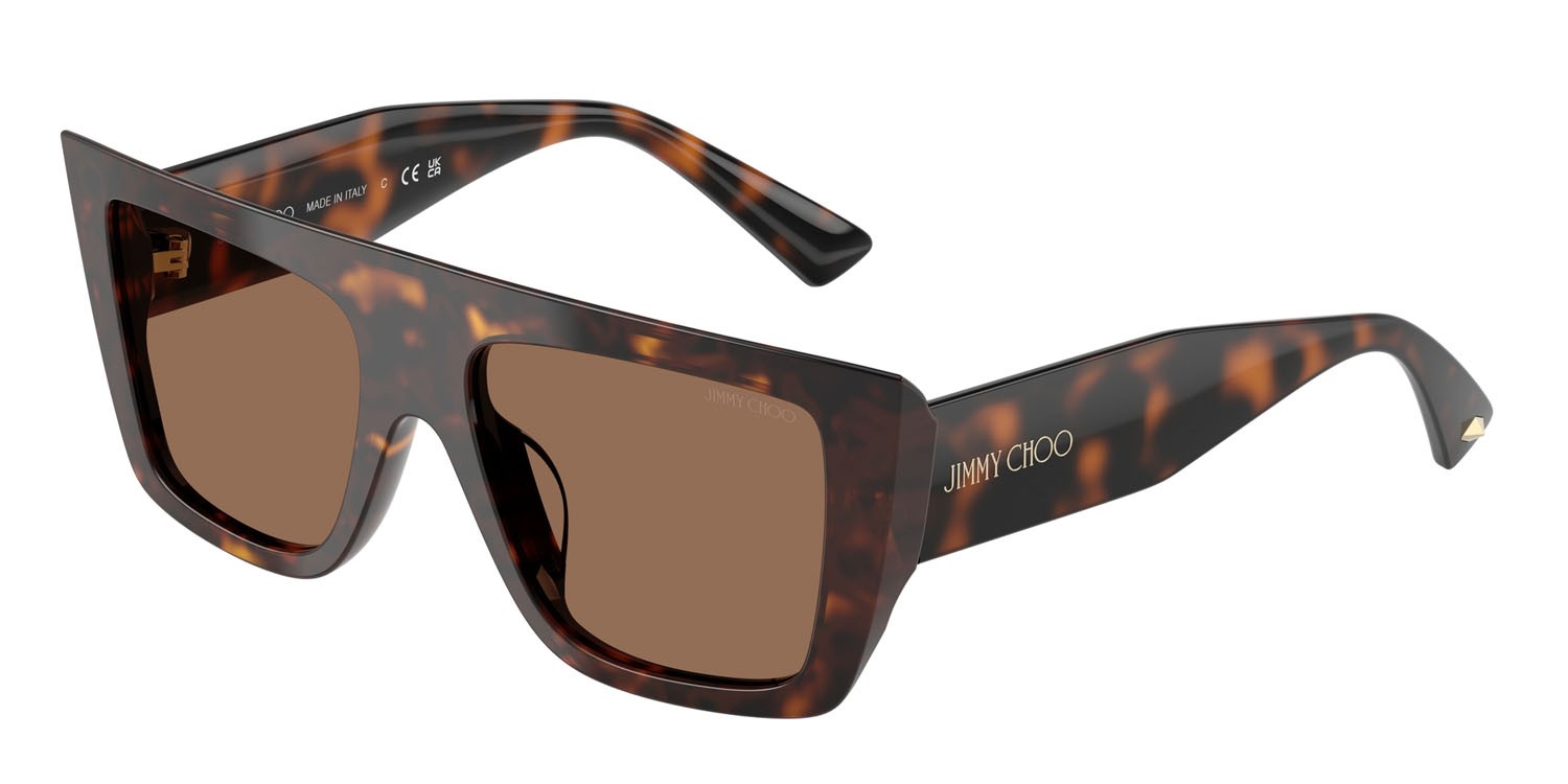 Occhiali da sole Jimmy Choo JC 5026U (500273) colore havana forma rettangolare lenti marrone scuro