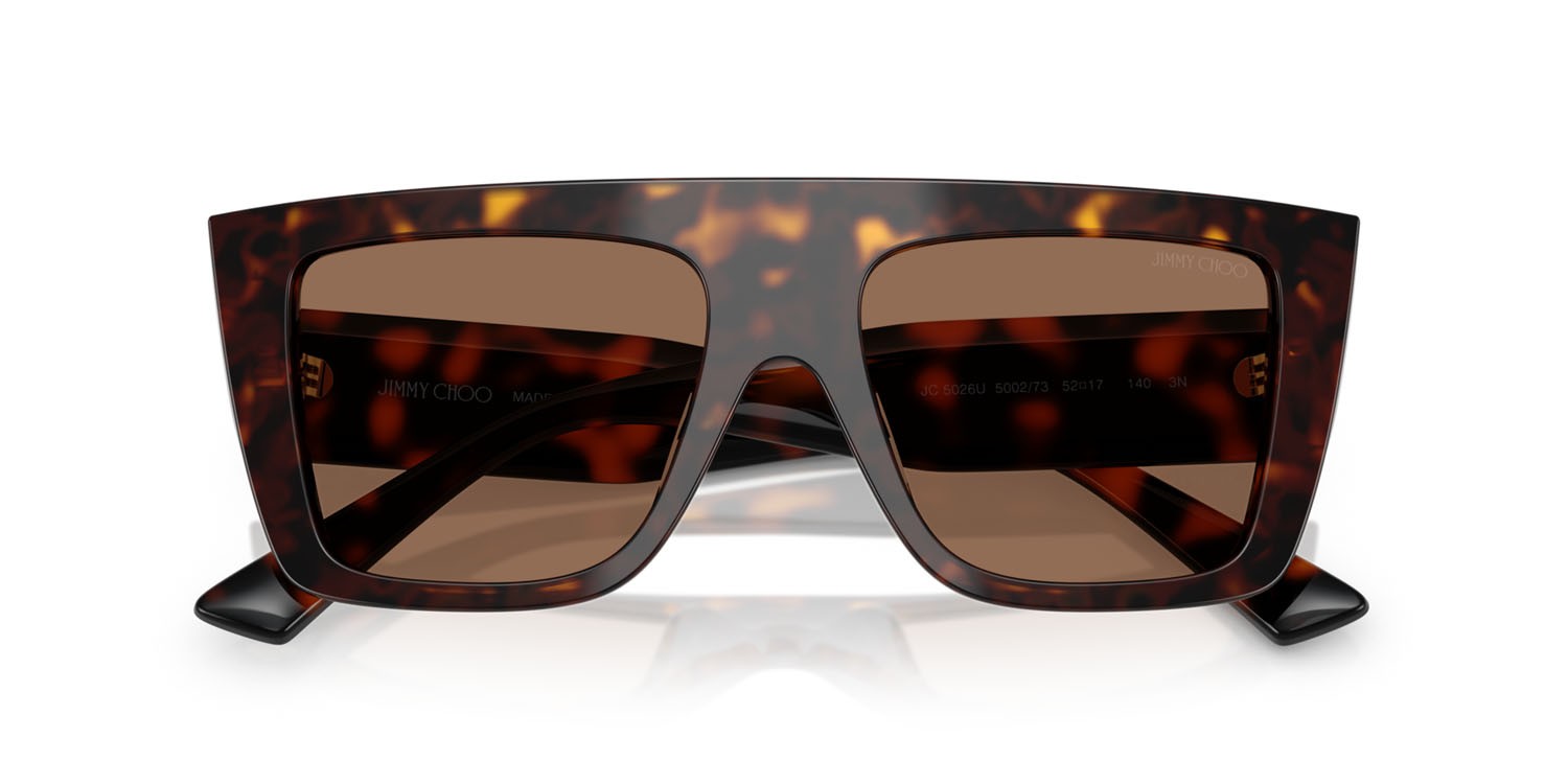 Occhiali da sole Jimmy Choo JC 5026U (500273) colore havana forma rettangolare lenti marrone scuro