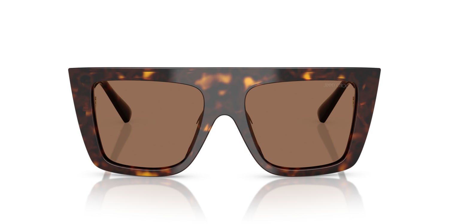 Occhiali da sole Jimmy Choo JC 5026U (500273) colore havana forma rettangolare lenti marrone scuro