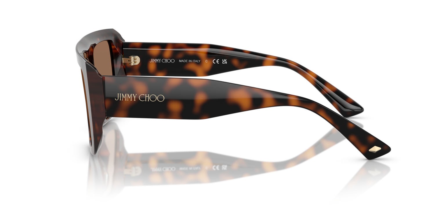 Occhiali da sole Jimmy Choo JC 5026U (500273) colore havana forma rettangolare lenti marrone scuro