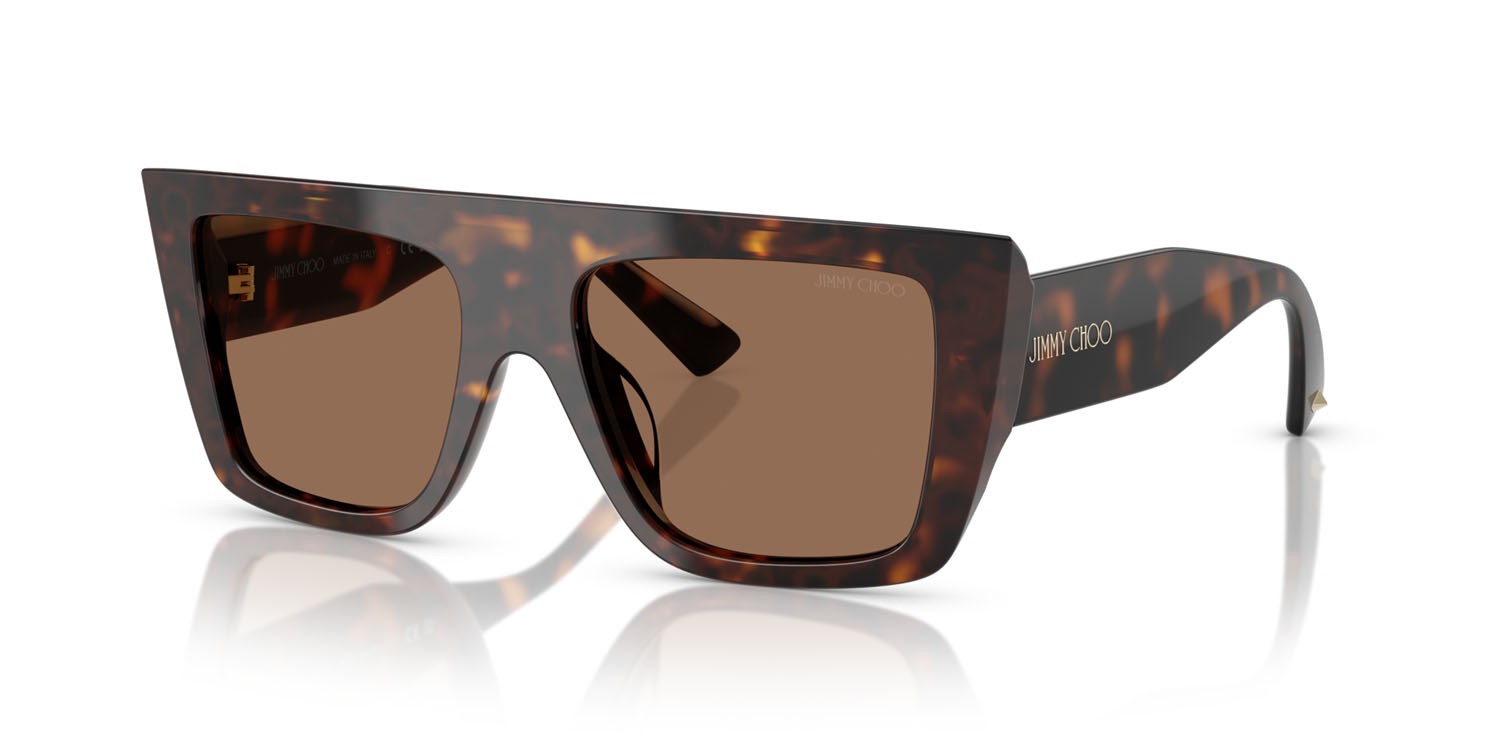 Occhiali da sole Jimmy Choo JC 5026U (500273) colore havana forma rettangolare lenti marrone scuro