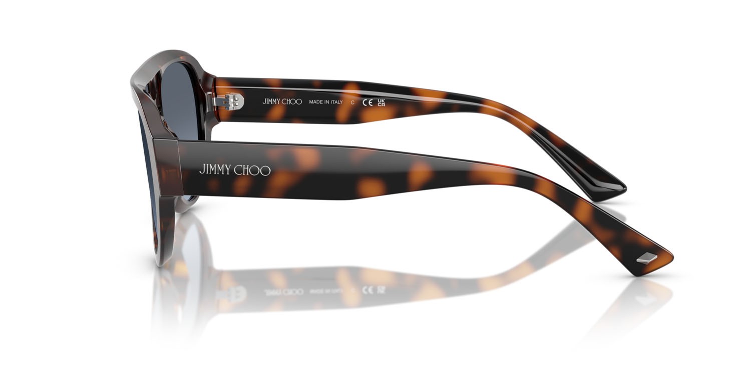 Occhiali da sole Jimmy Choo JC 5027 (50028F) colore havana forma aviator lenti blu sfumato
