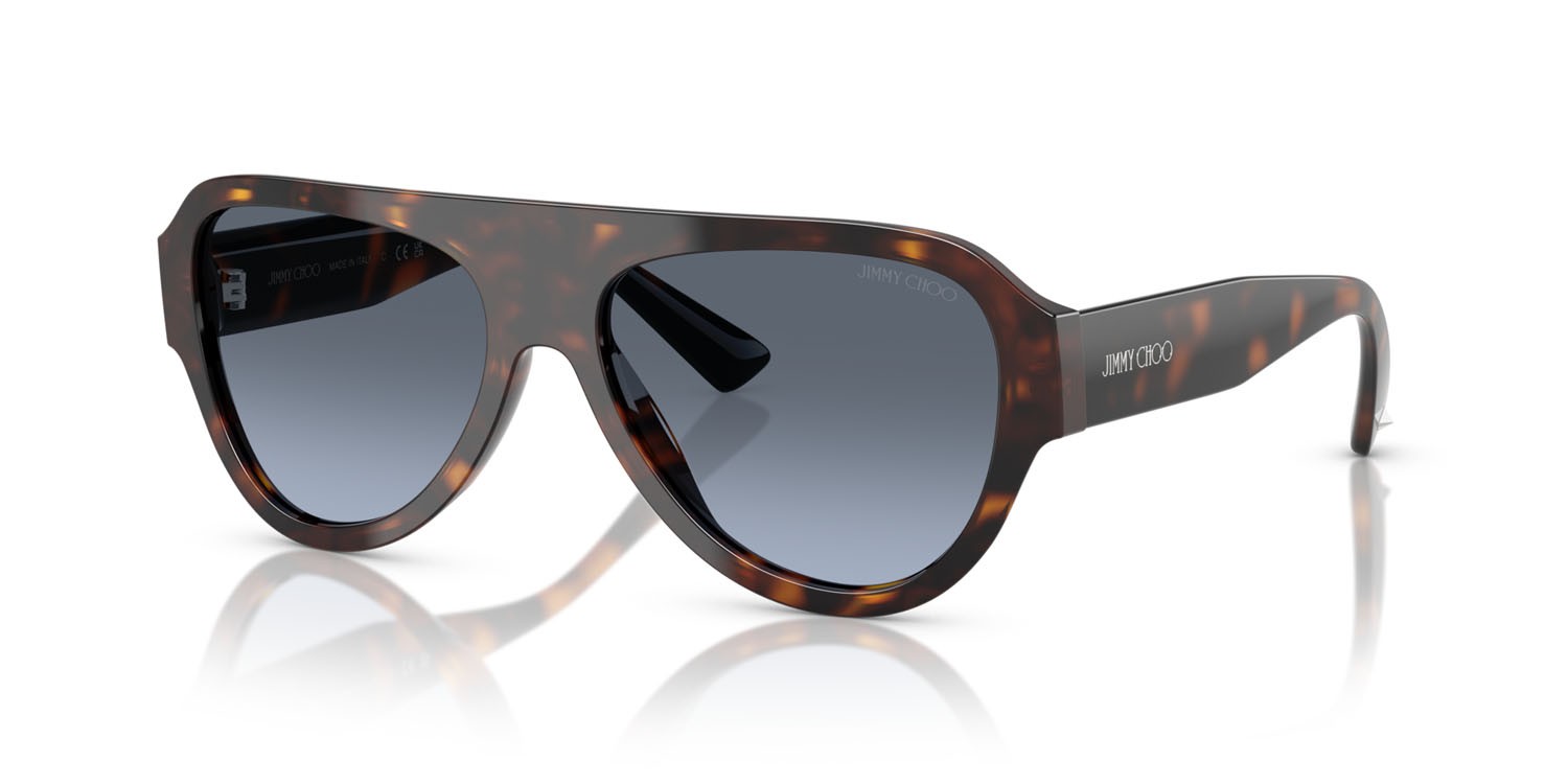 Occhiali da sole Jimmy Choo JC 5027 (50028F) colore havana forma aviator lenti blu sfumato