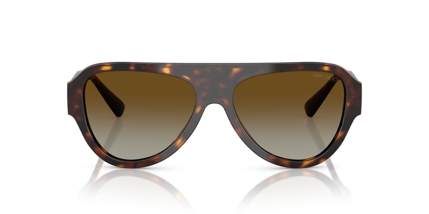 Sonnenbrillen Jimmy Choo JC 5027 (5002T5) farbe havana form aviator gläser polar marrone sfumata