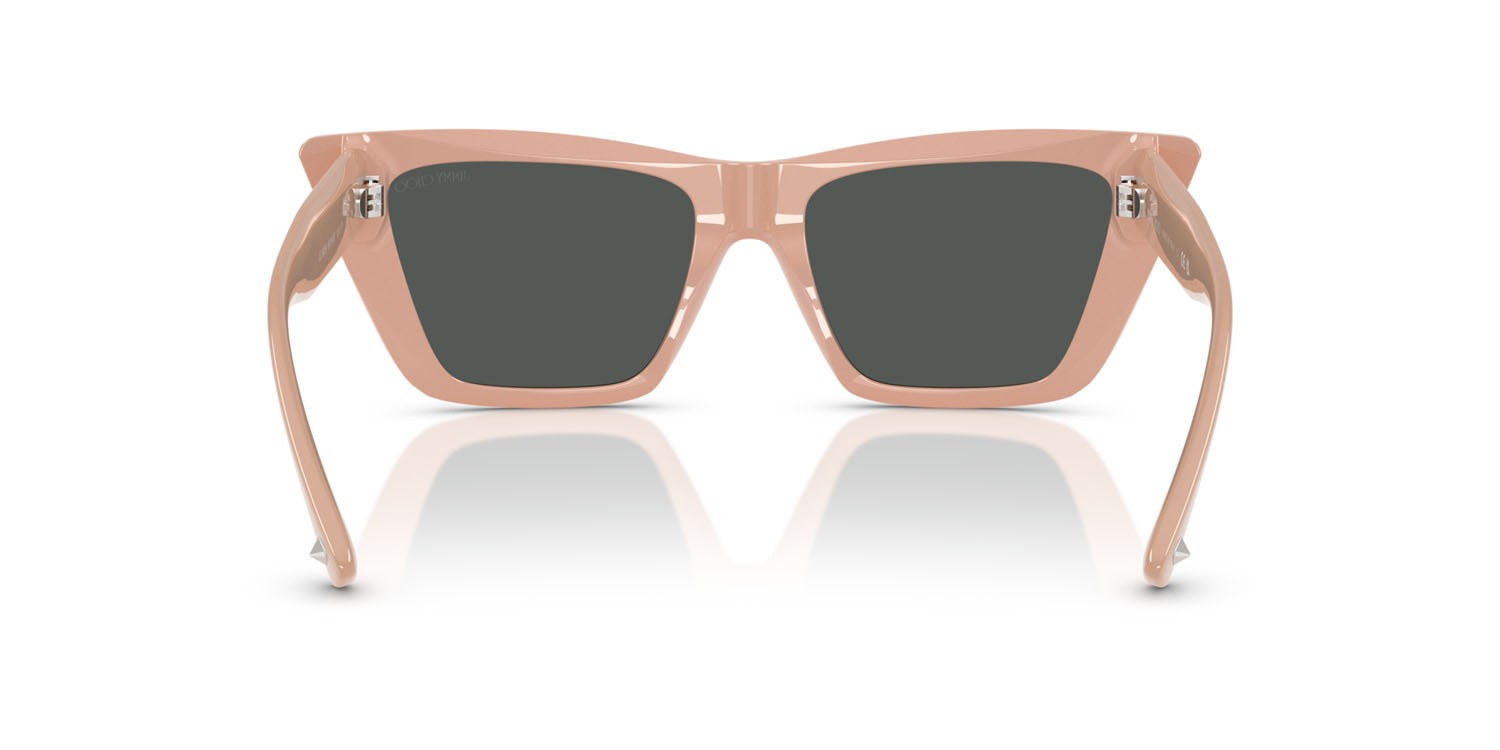 Occhiali da sole Jimmy Choo JC 5028 (501987) colore rosa forma cat eye lenti grigio scuro