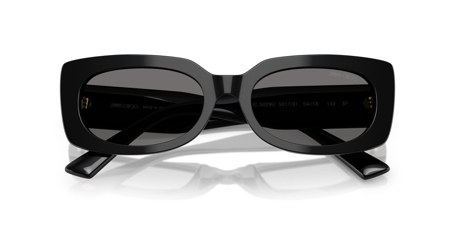 Occhiali da sole Jimmy Choo JC 5029U (501781) colore nero forma quadrato lenti polar grigio scuro