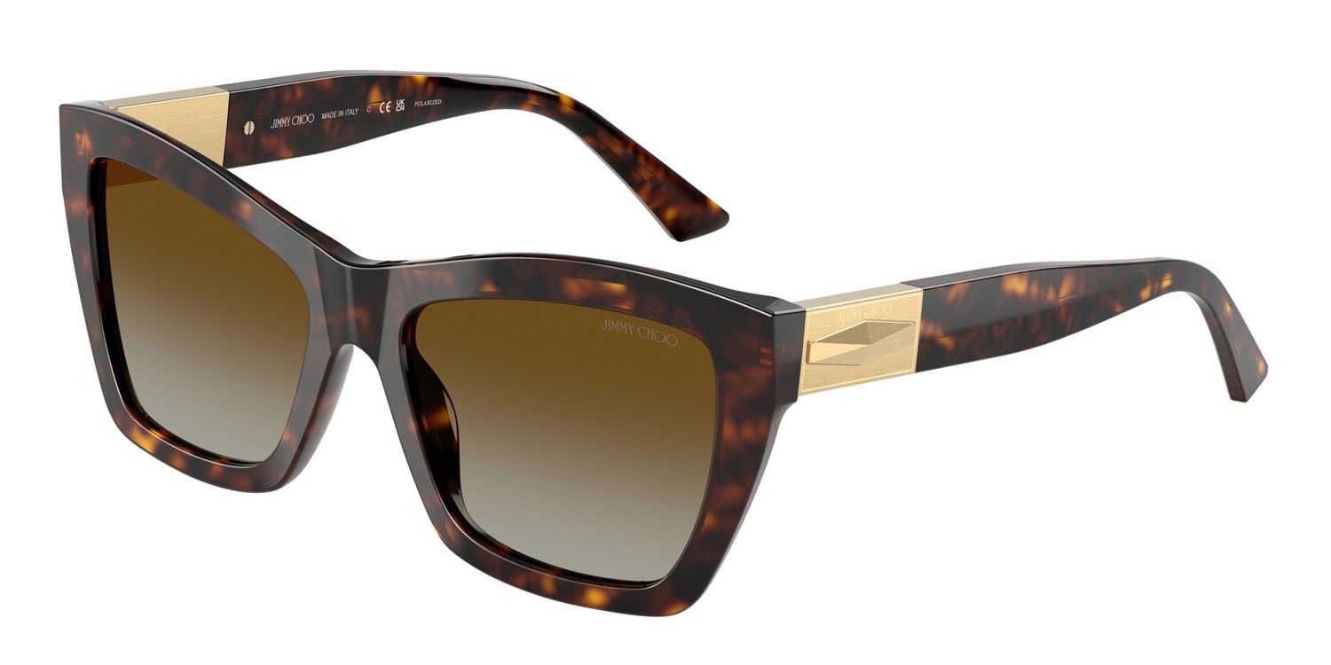 Occhiali da sole Jimmy Choo JC 5031 (5002T5) colore havana forma cat eye lenti polar marrone sfumata