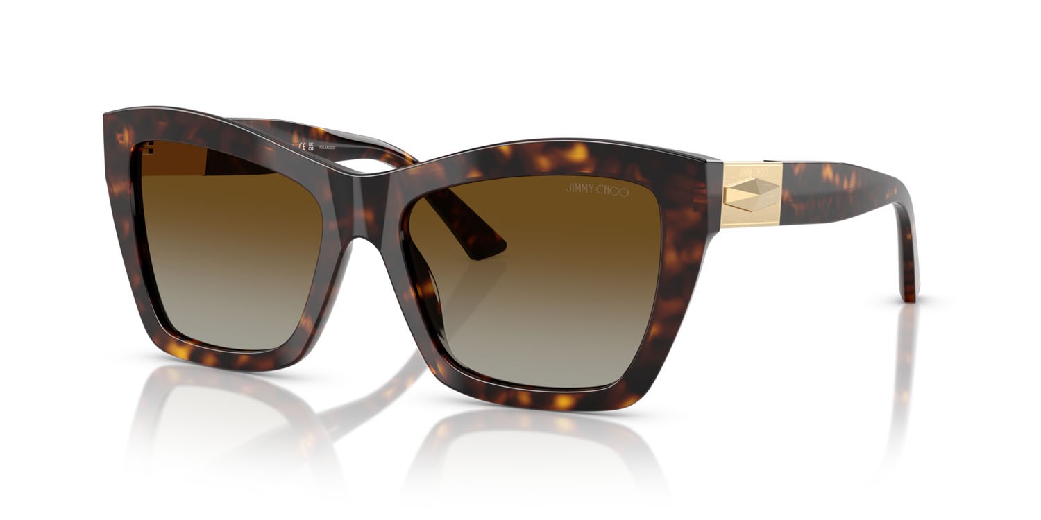 Occhiali da sole Jimmy Choo JC 5031 (5002T5) colore havana forma cat eye lenti polar marrone sfumata