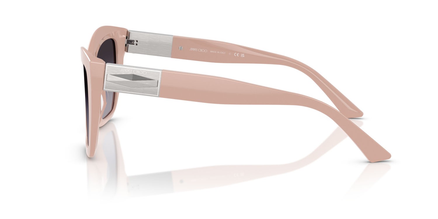 Occhiali da sole Jimmy Choo JC 5031 (50148G) colore rosa forma cat eye lenti grigio sfumato