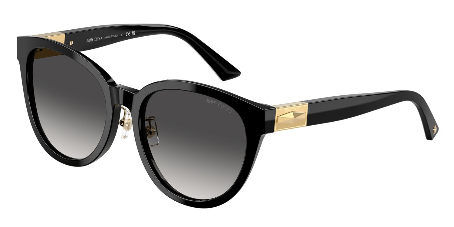 Occhiali da sole Jimmy Choo JC 5032D (500086) colore nero forma pantos lenti grigio sfumato