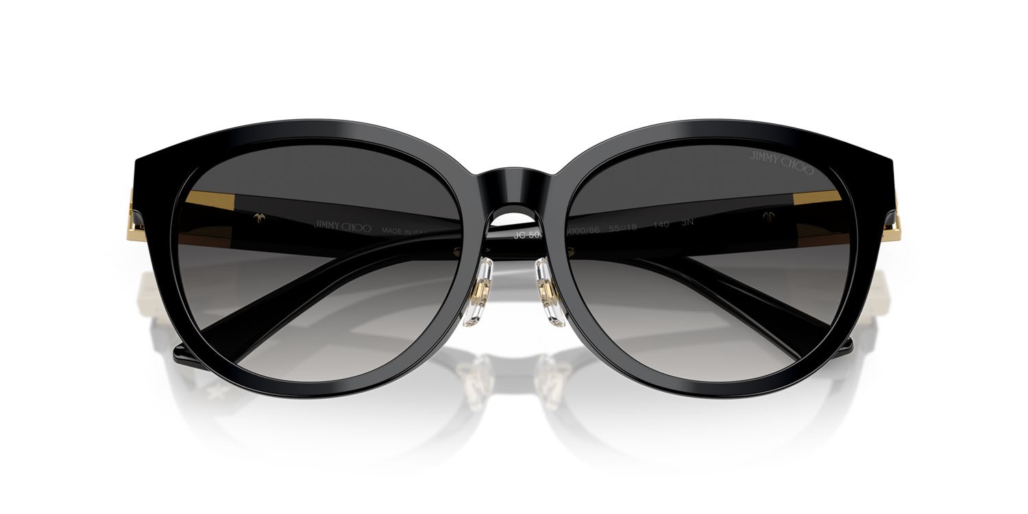 Occhiali da sole Jimmy Choo JC 5032D (500086) colore nero forma pantos lenti grigio sfumato