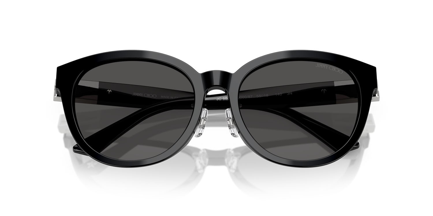 Occhiali da sole Jimmy Choo JC 5032D (500087) colore nero forma pantos lenti grigio scuro