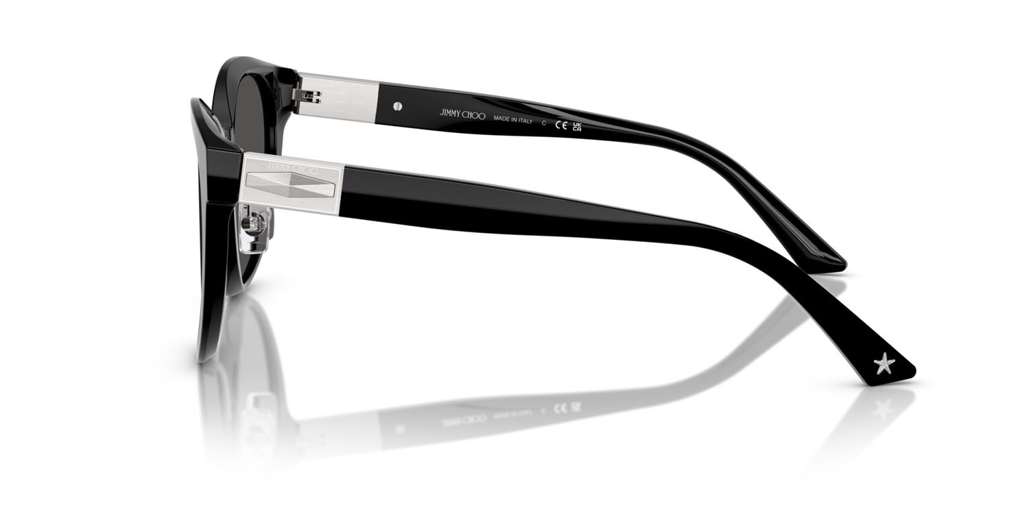 Occhiali da sole Jimmy Choo JC 5032D (500087) colore nero forma pantos lenti grigio scuro