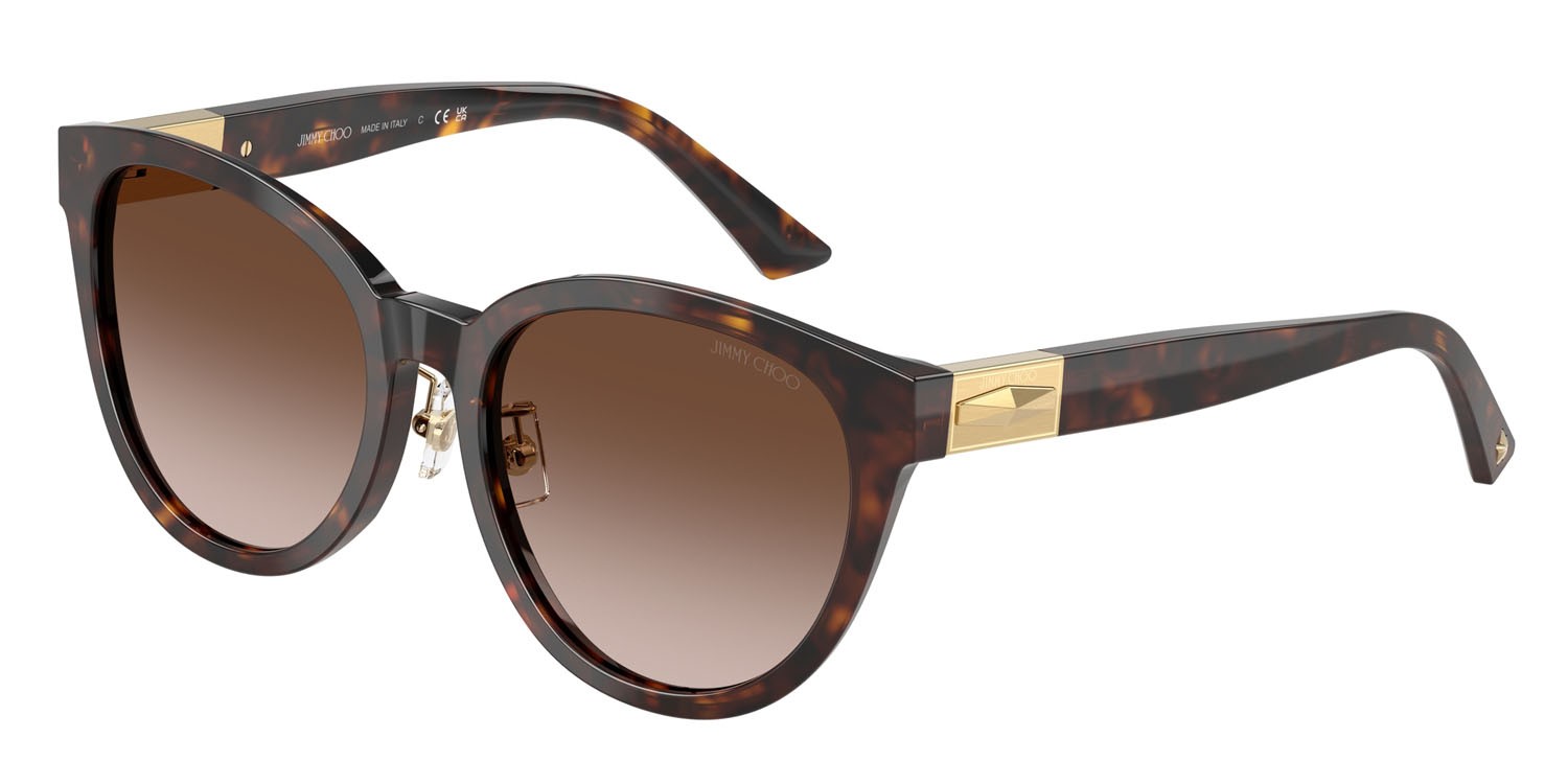 Occhiali da sole Jimmy Choo JC 5032D (50028G) colore havana forma pantos lenti marrone sfumato