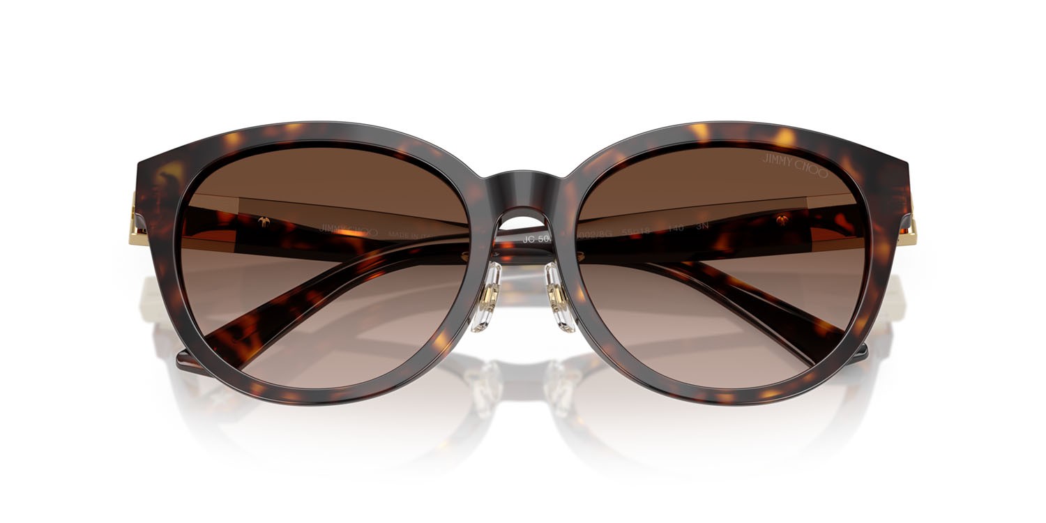 Occhiali da sole Jimmy Choo JC 5032D (50028G) colore havana forma pantos lenti marrone sfumato