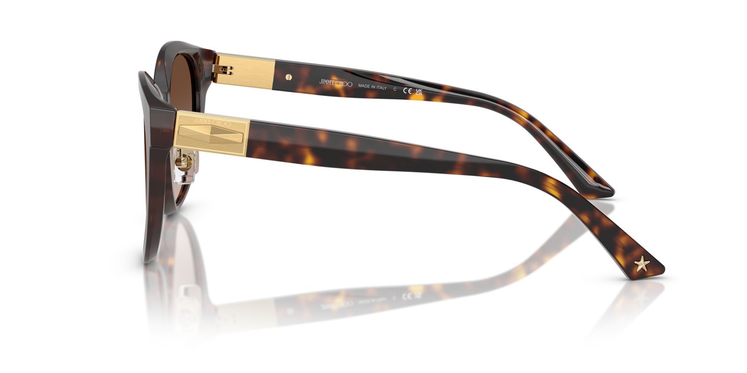 Occhiali da sole Jimmy Choo JC 5032D (50028G) colore havana forma pantos lenti marrone sfumato