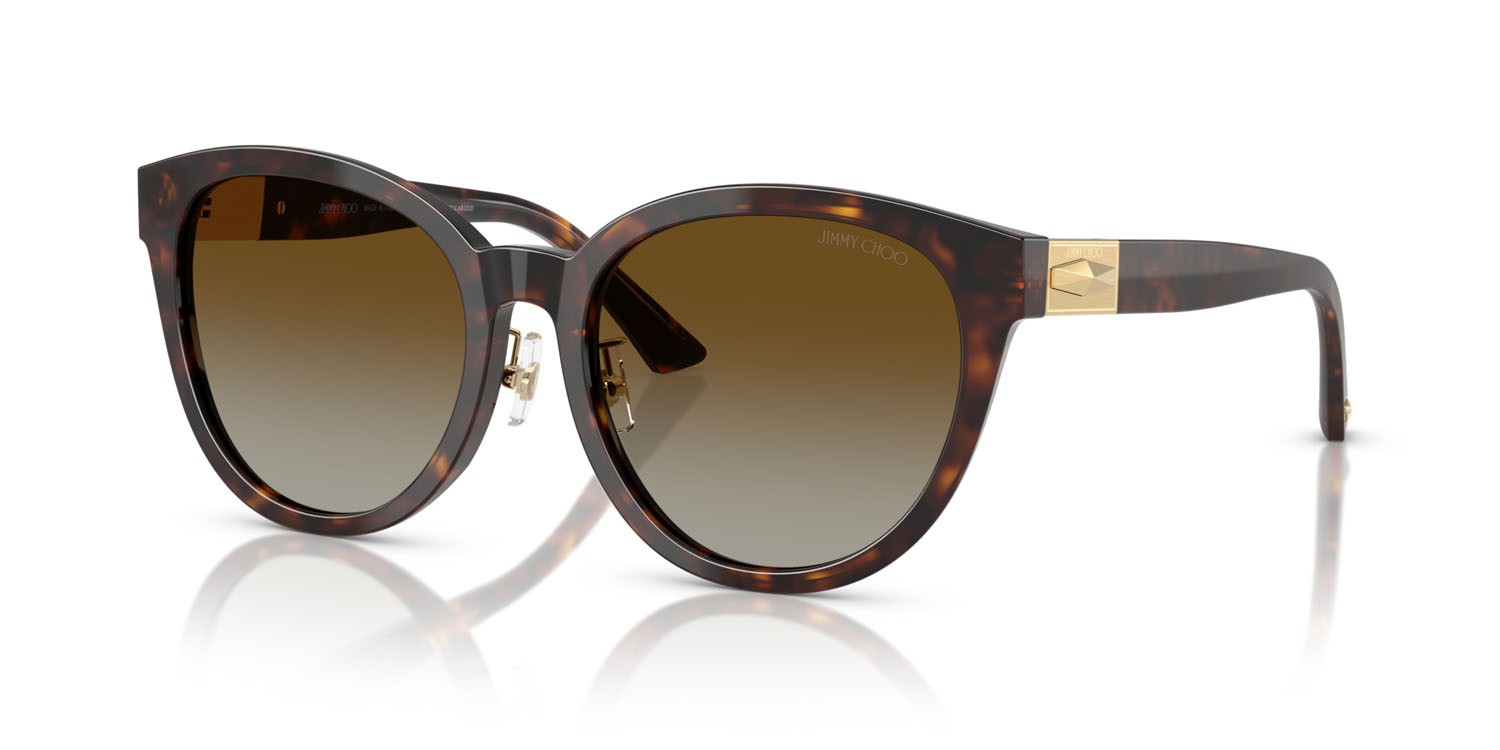 Occhiali da sole Jimmy Choo JC 5032D (5002T5) colore havana forma pantos lenti polarizzata marrone sfumato