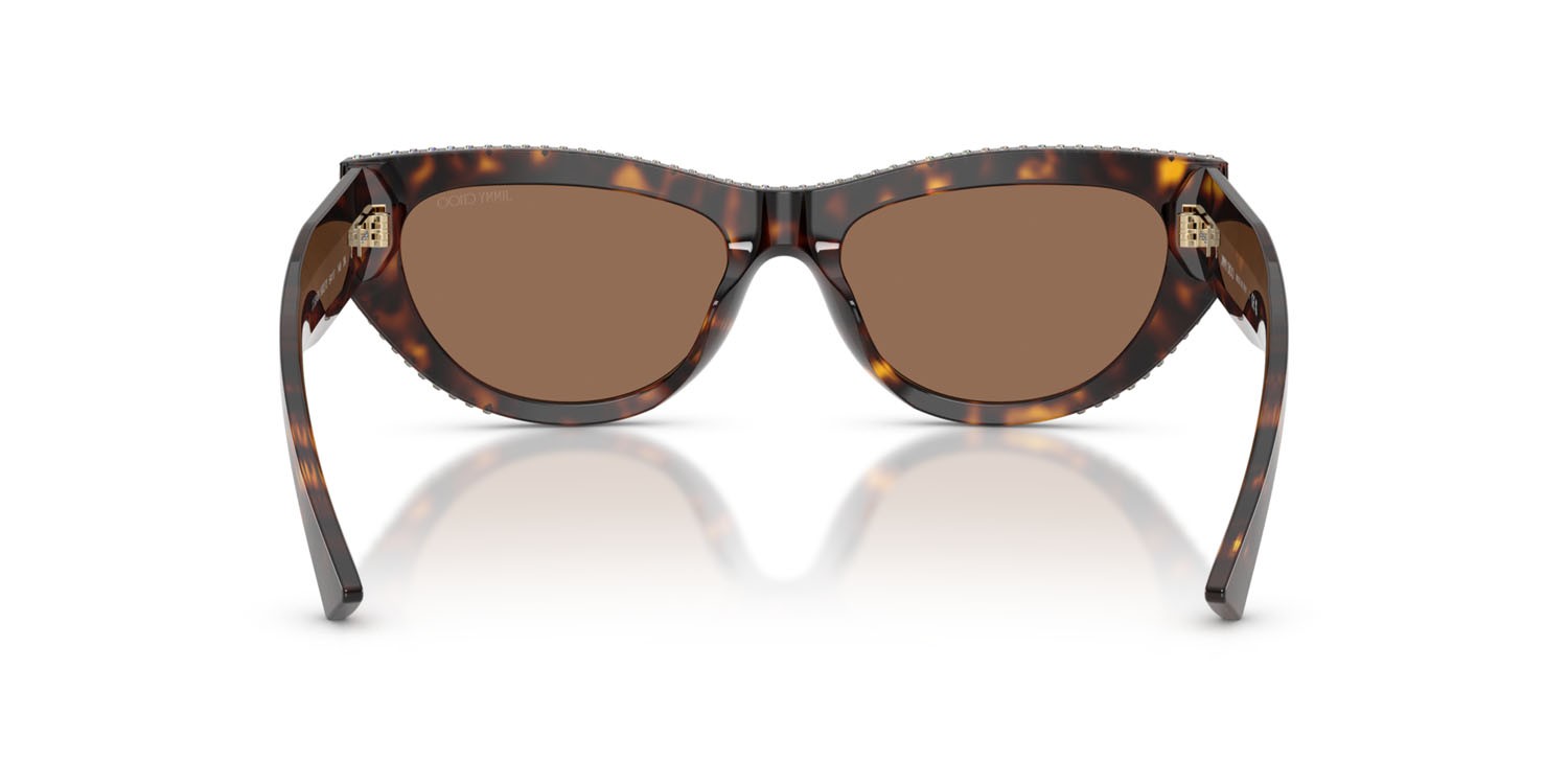 Occhiali da sole Jimmy Choo JC 5034BU (500273) colore havana forma cat eye lenti marrone scuro