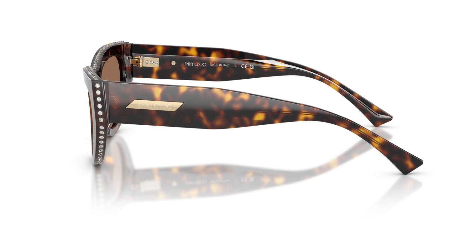 Occhiali da sole Jimmy Choo JC 5034BU (500273) colore havana forma cat eye lenti marrone scuro