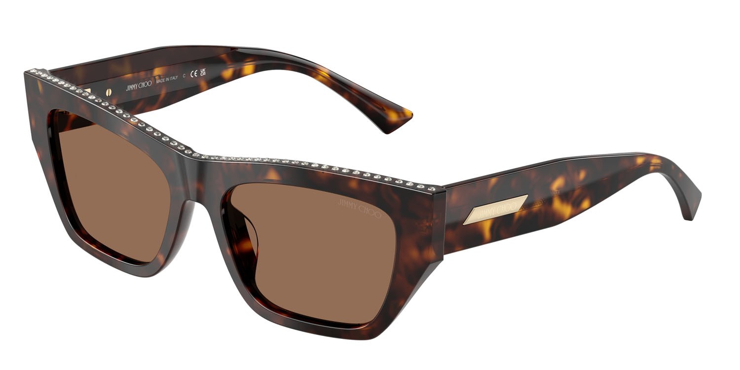 Occhiali da sole Jimmy Choo JC 5035B (500273) colore havana forma cat eye lenti marrone scuro