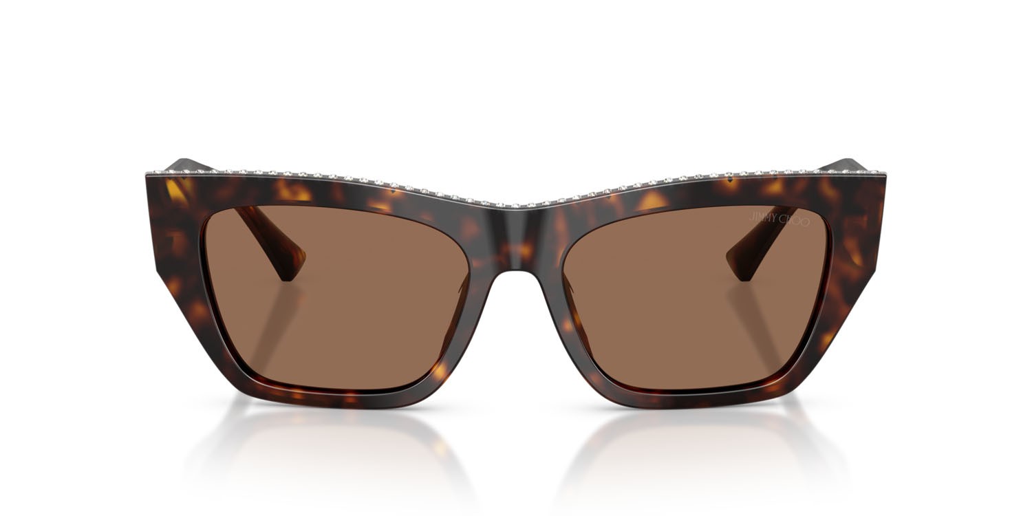 Occhiali da sole Jimmy Choo JC 5035B (500273) colore havana forma cat eye lenti marrone scuro