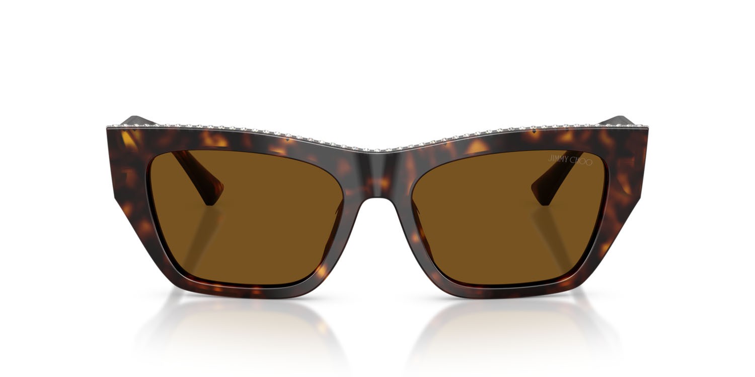Occhiali da sole Jimmy Choo JC 5035B (500283) colore havana forma cat eye lenti polar marrone scuro