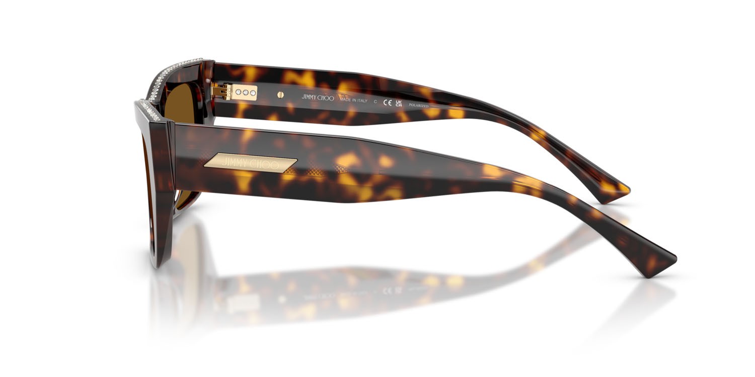 Occhiali da sole Jimmy Choo JC 5035B (500283) colore havana forma cat eye lenti polar marrone scuro
