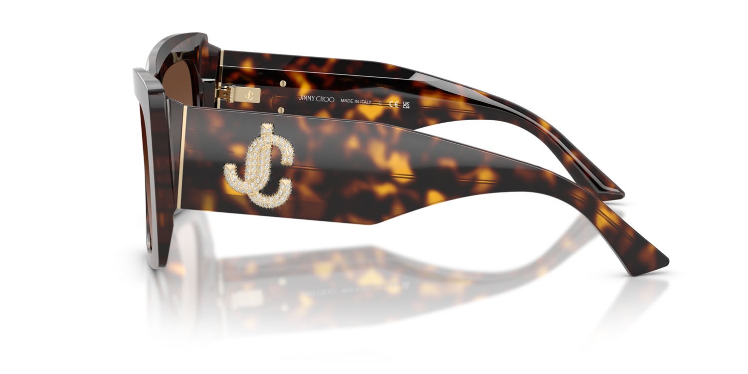Occhiali da sole Jimmy Choo JC 5036B (500213) colore havana forma quadrato lenti marrone sfumato