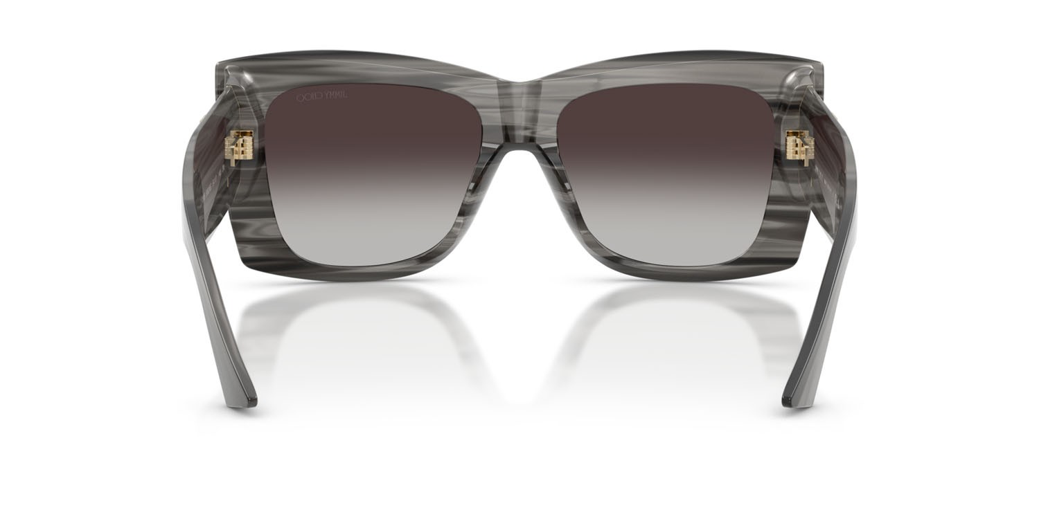 Occhiali da sole Jimmy Choo JC 5036B (50638G) colore nero striato forma quadrato lenti grigio sfumato