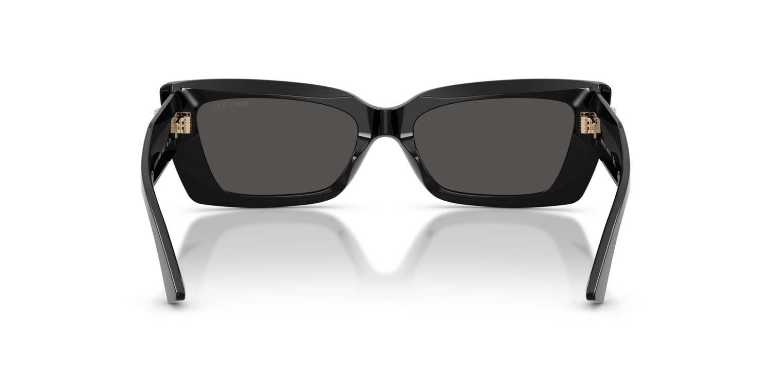 Occhiali da sole Jimmy Choo JC 5037BU (500087) colore nero forma cat eye lenti grigio scuro