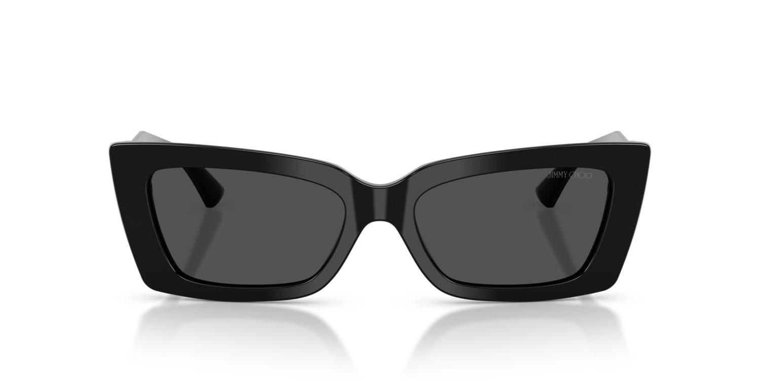 Occhiali da sole Jimmy Choo JC 5037BU (500087) colore nero forma cat eye lenti grigio scuro