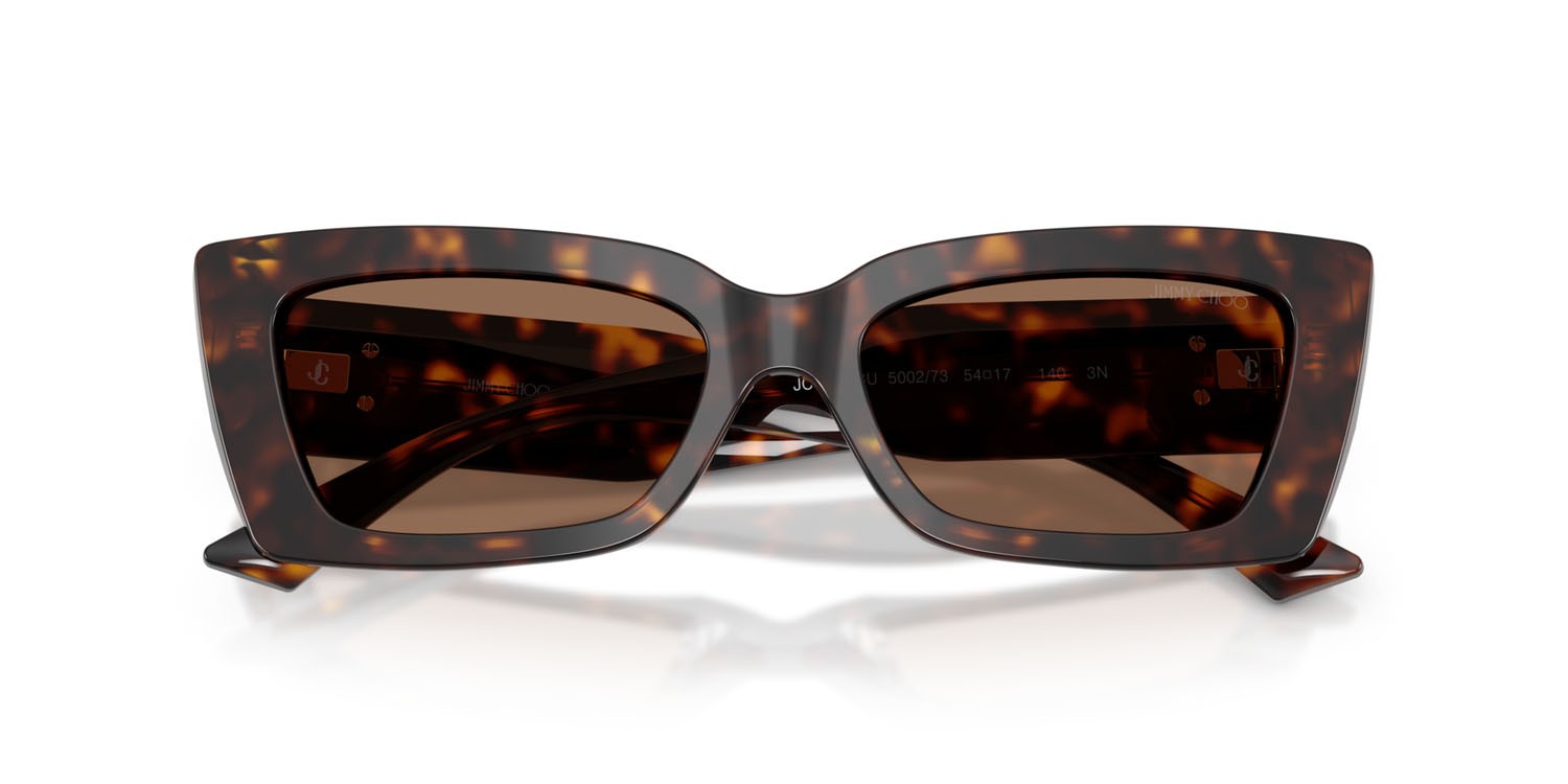 Occhiali da sole Jimmy Choo JC 5037BU (500273) colore havana forma cat eye lenti marrone scuro