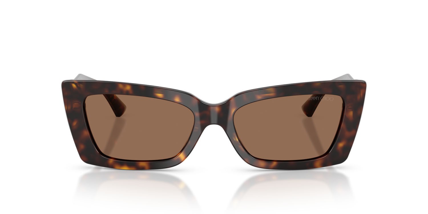 Occhiali da sole Jimmy Choo JC 5037BU (500273) colore havana forma cat eye lenti marrone scuro