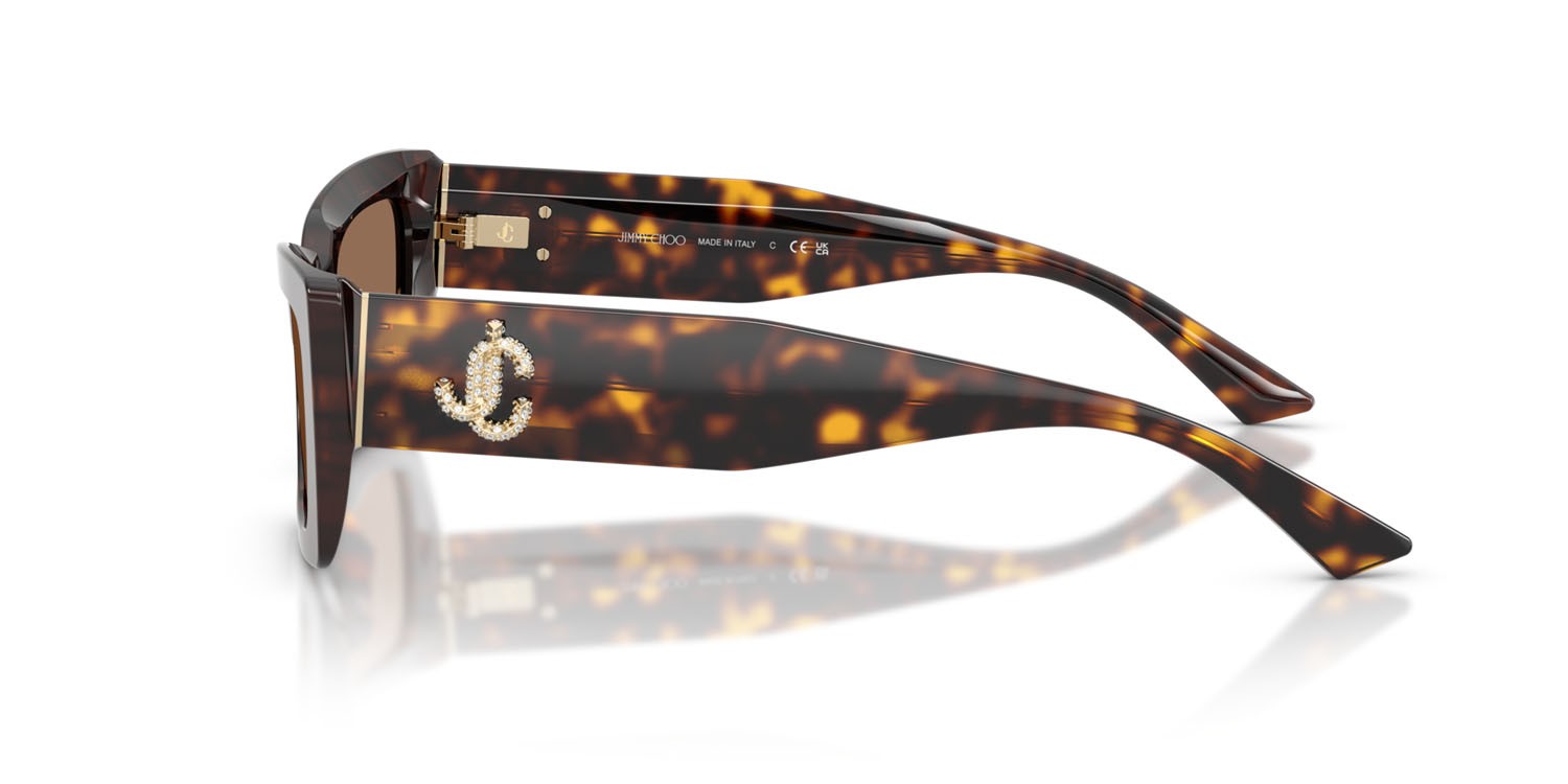 Occhiali da sole Jimmy Choo JC 5037BU (500273) colore havana forma cat eye lenti marrone scuro