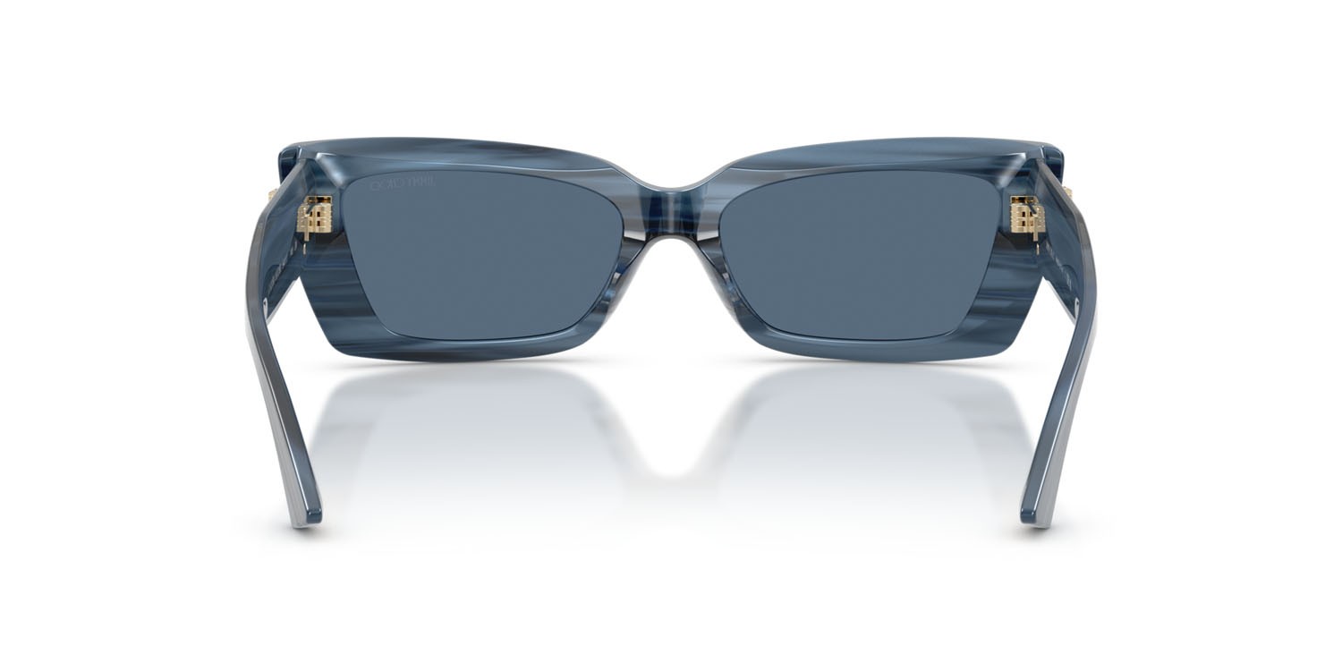 Occhiali da sole Jimmy Choo JC 5037BU (507280) colore navy a righe forma cat eye lenti blu scuro