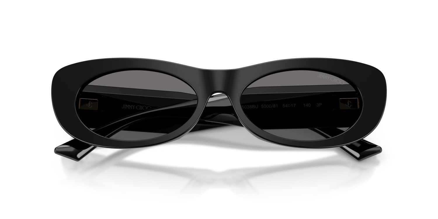Occhiali da sole Jimmy Choo JC 5038BU (500081) colore nero forma ovale lenti polarizzata grigio