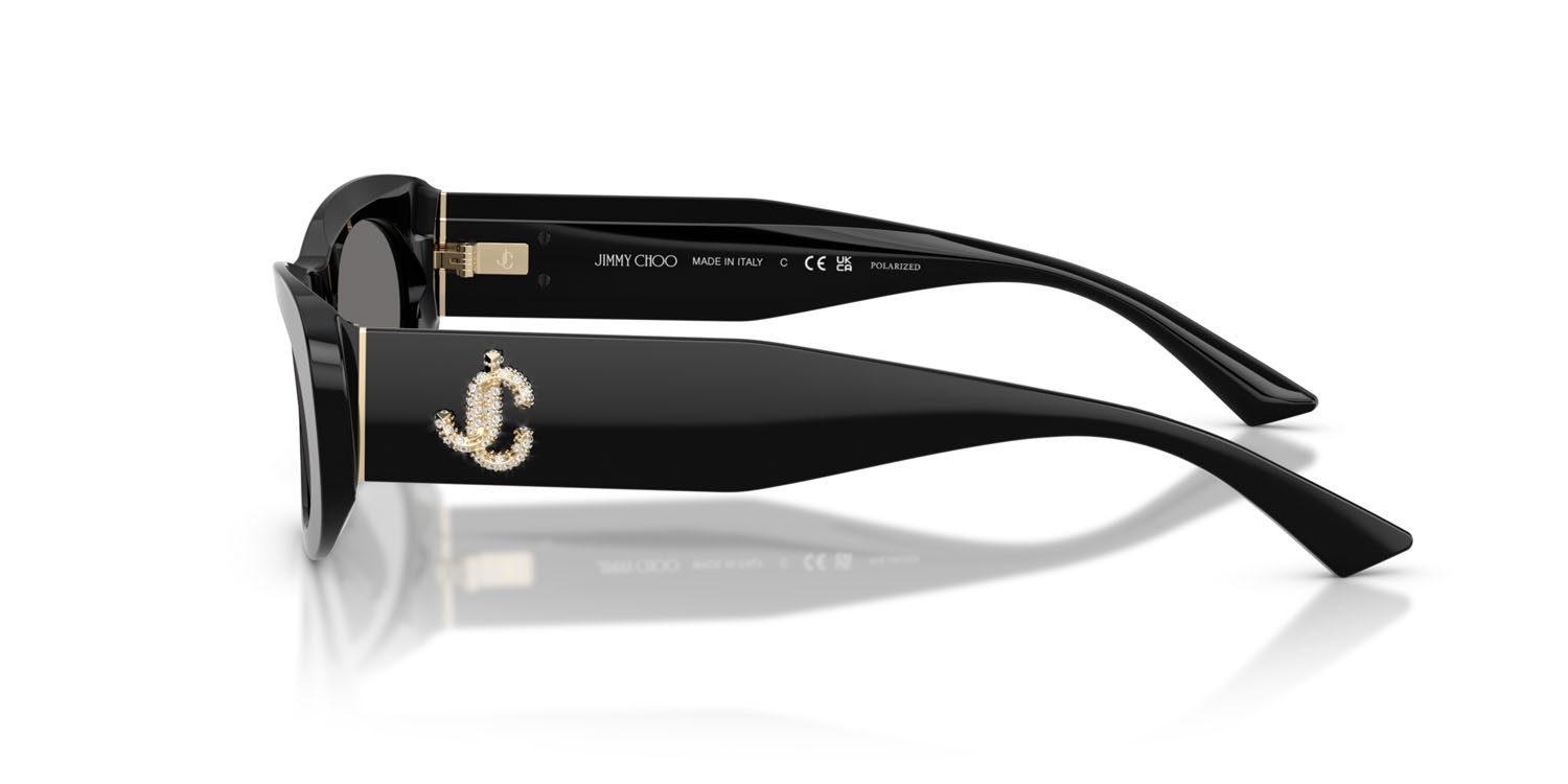 Occhiali da sole Jimmy Choo JC 5038BU (500081) colore nero forma ovale lenti polarizzata grigio