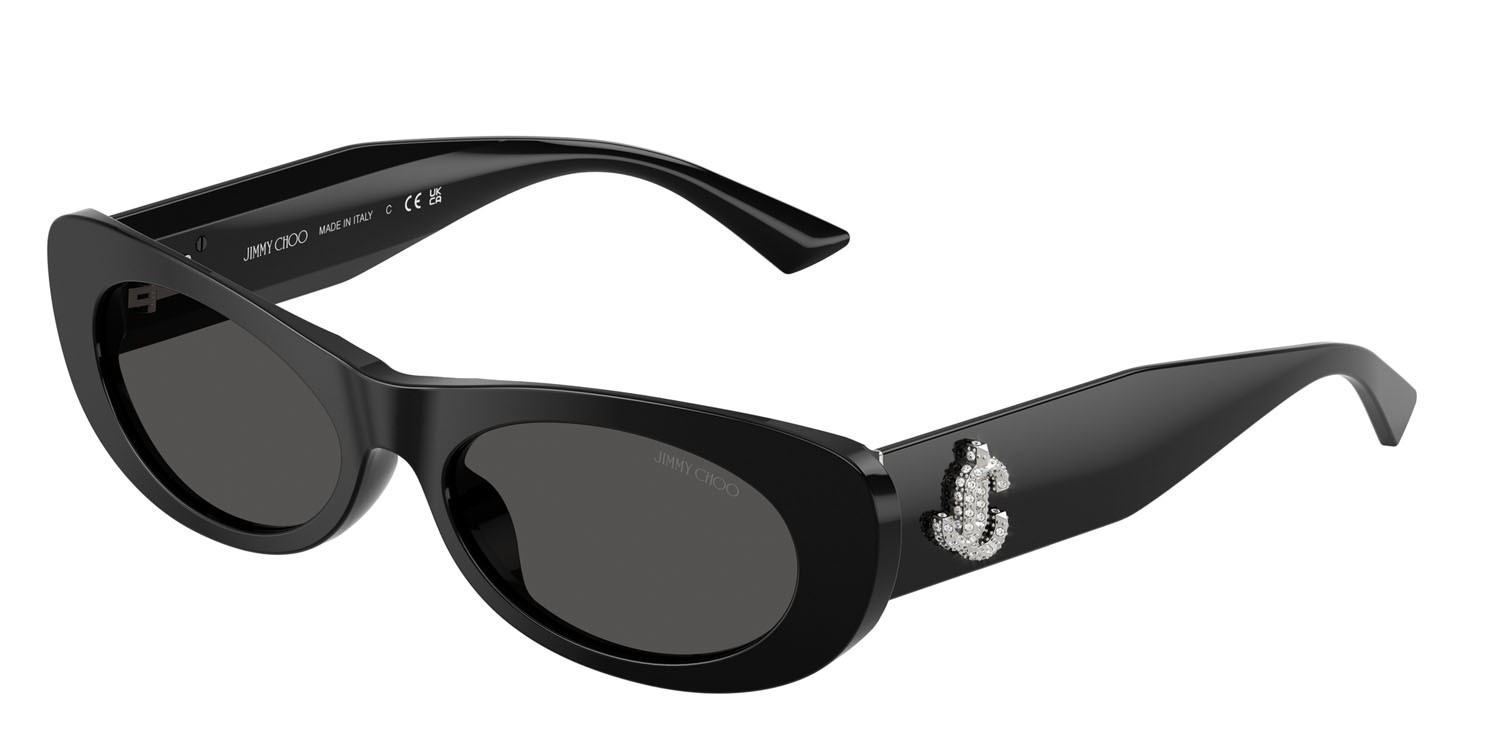 Occhiali da sole Jimmy Choo JC 5038BU (500087) colore nero forma ovale lenti grigio scuro