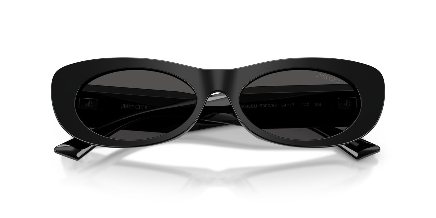 Occhiali da sole Jimmy Choo JC 5038BU (500087) colore nero forma ovale lenti grigio scuro