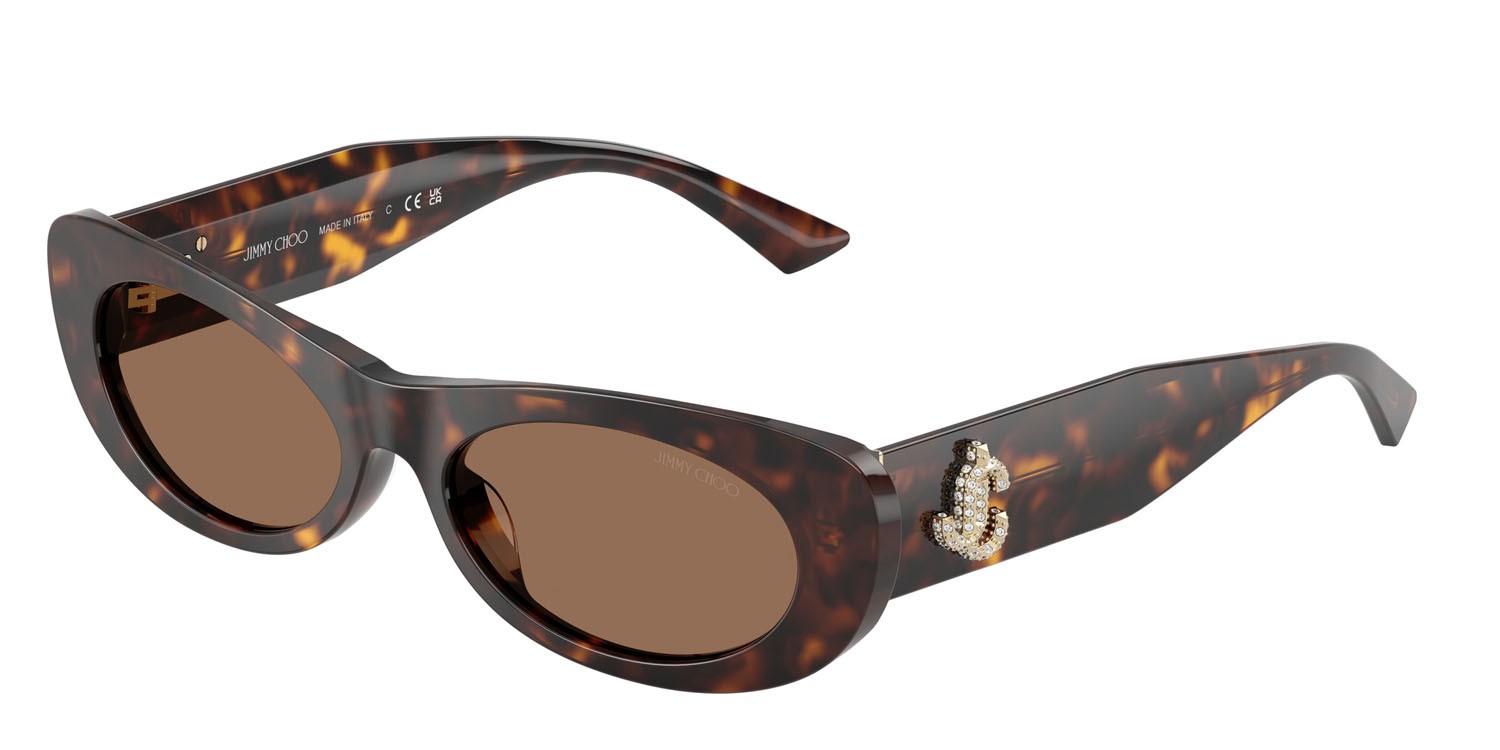 Occhiali da sole Jimmy Choo JC 5038BU (500273) colore havana forma ovale lenti marrone scuro