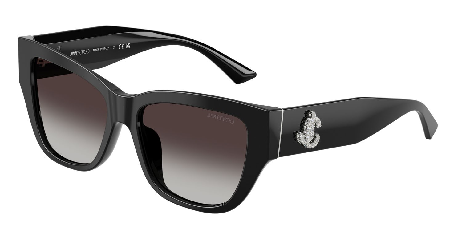 Occhiali da sole Jimmy Choo JC 5039BU (50008G) colore nero forma quadrato lenti grigio sfumato