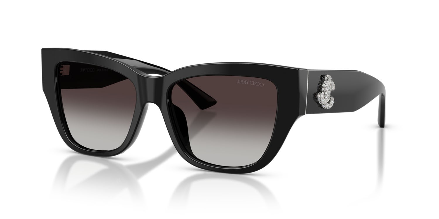Occhiali da sole Jimmy Choo JC 5039BU (50008G) colore nero forma quadrato lenti grigio sfumato