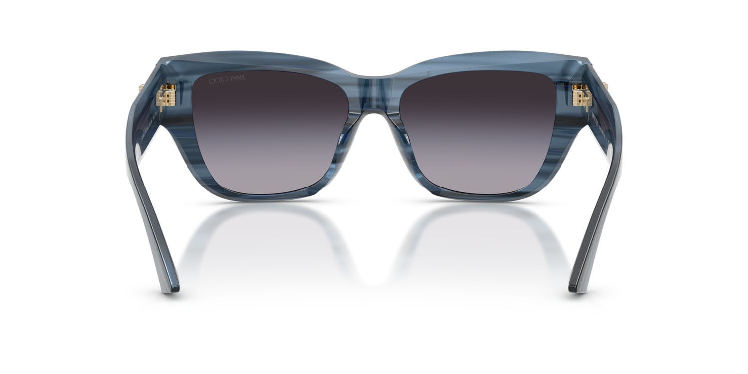 Occhiali da sole Jimmy Choo JC 5039BU (50728G) colore navy a righe forma quadrato lenti sfumato grigio