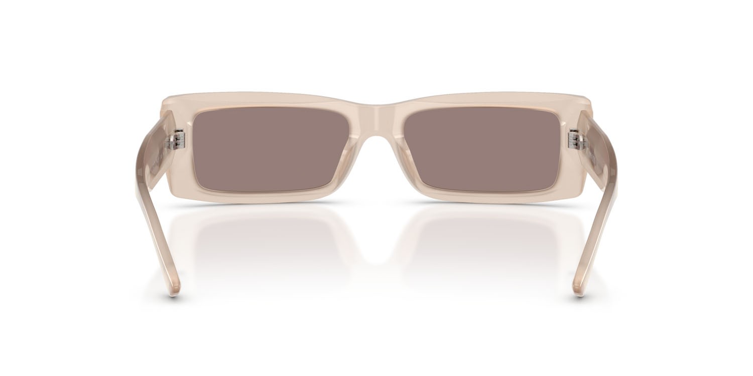 Occhiali da sole Jimmy Choo JC 5040U (50257N) colore grigio talpa opalino forma rettangolare lenti viola marrone argento a specchio