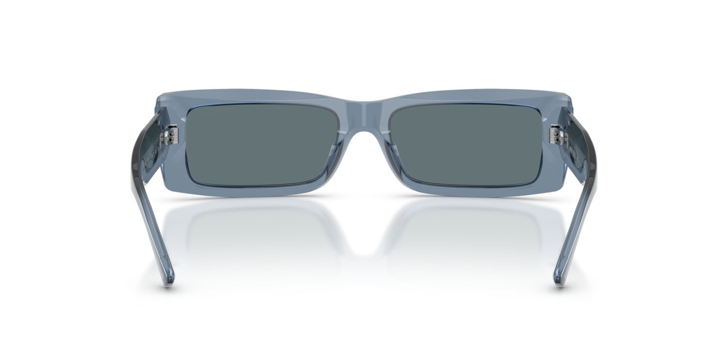 Occhiali da sole Jimmy Choo JC 5040U (50671U) colore denim opale forma rettangolare lenti azzurro specchiato argento
