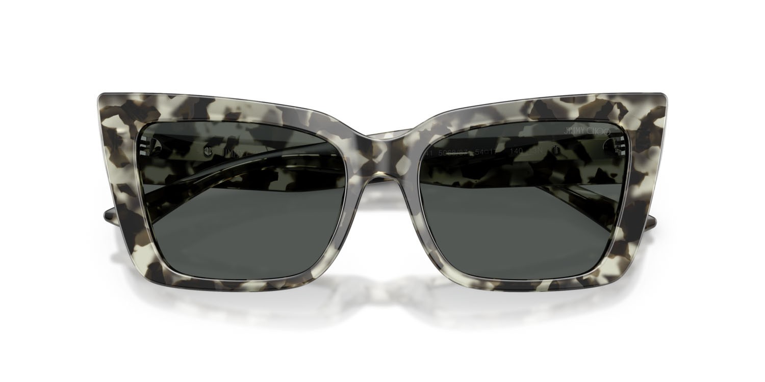 Occhiali da sole Jimmy Choo JC 5041 (506887) colore opale avana latte forma farfalla lenti grigio scuro