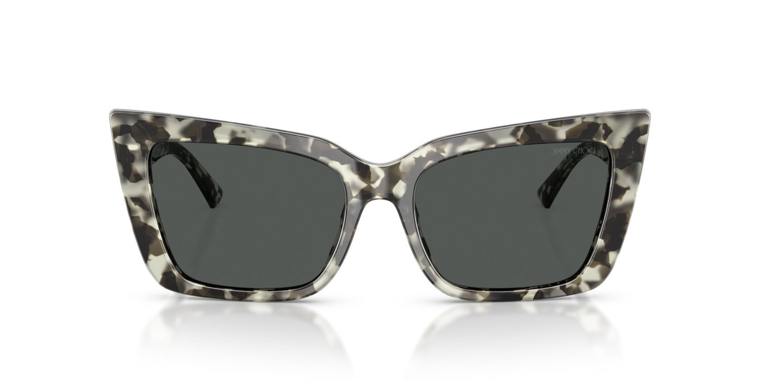 Occhiali da sole Jimmy Choo JC 5041 (506887) colore opale avana latte forma farfalla lenti grigio scuro