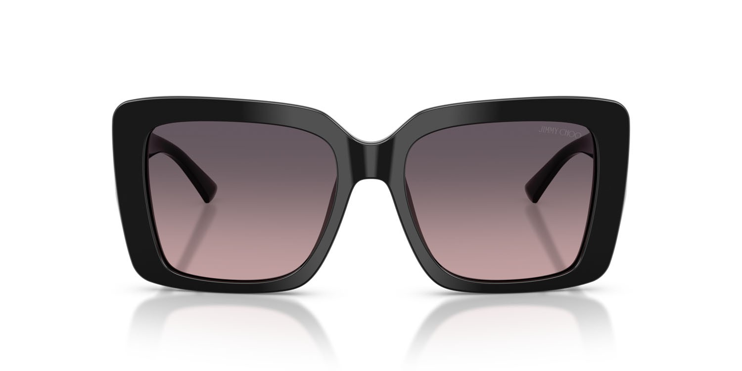 Occhiali da sole Jimmy Choo JC 5042 (500046) colore nero forma quadrato lenti rosa sfumato grigio
