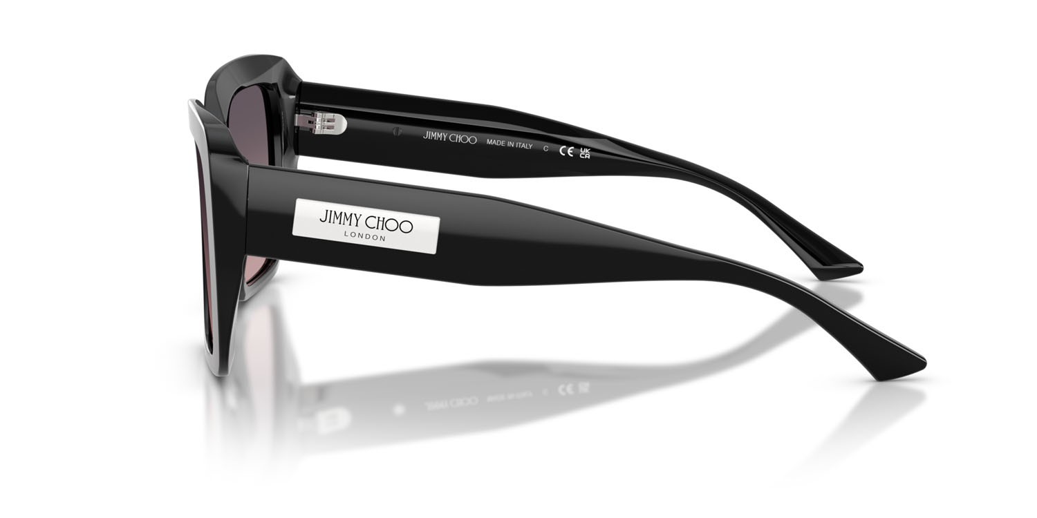 Occhiali da sole Jimmy Choo JC 5042 (500046) colore nero forma quadrato lenti rosa sfumato grigio