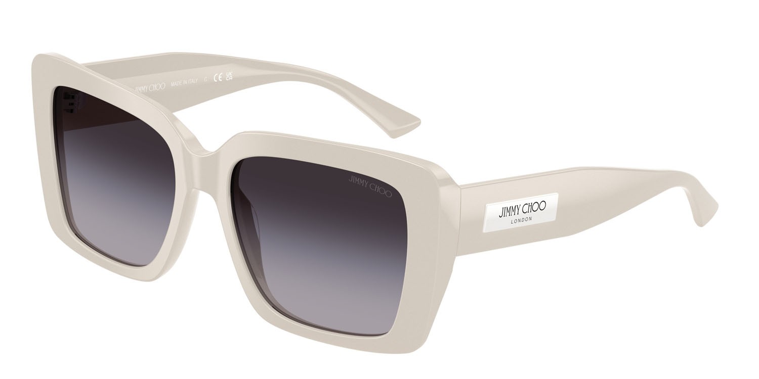 Occhiali da sole Jimmy Choo JC 5042 (50088G) colore bianco latte forma quadrato lenti grigio sfumato